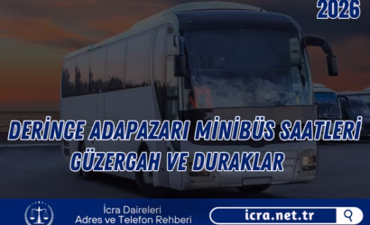 Derince Adapazarı Minibüs Saatleri 2026