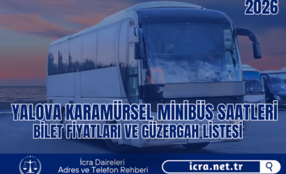 Yalova Karamürsel Minibüs Saatleri 2026